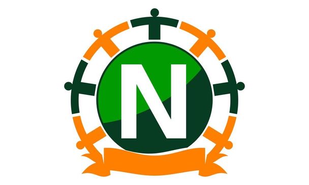 Logotipo de sinergia inicial N
 - Vector, imagen