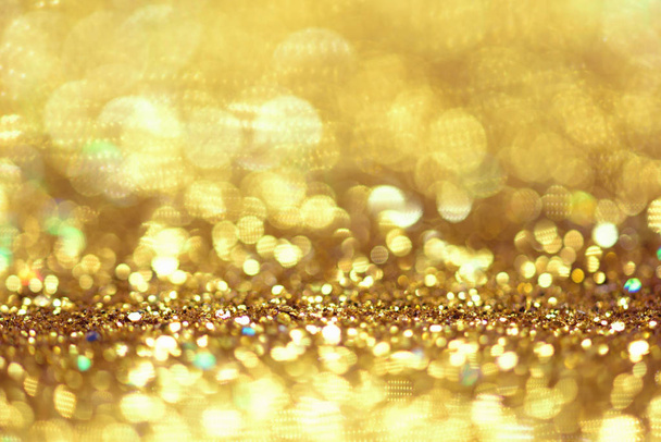golden glitter texture Colorfull Blurred abstract background  - Photo, Image