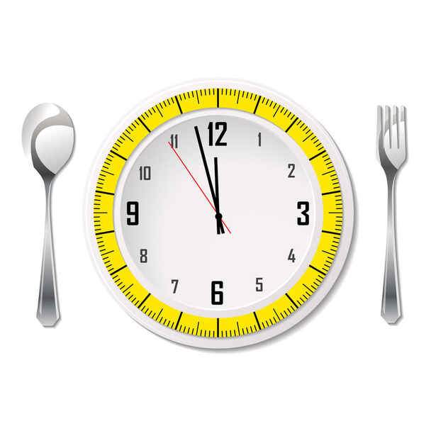 Cutlery with measuring tape - Vector, Image