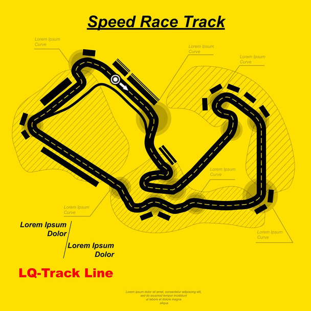 Mapa de carrera velocidad
 - Vector, imagen