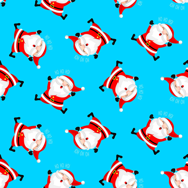 Cute cartoon Santa seamless pattern.  - Vektor, kép