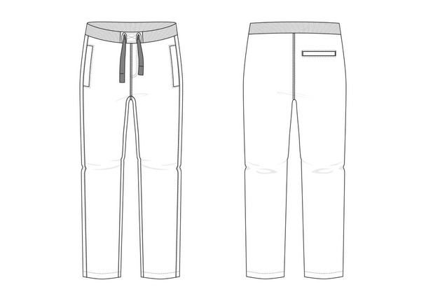 Esboço técnico de calças de esportes de homem - vetor
 - Vetor, Imagem