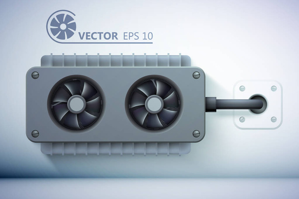 Realistic Ventilation Template - Vector, Image