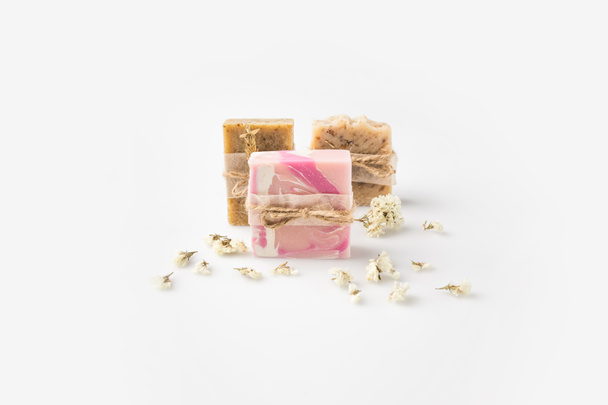 handcrafted soap tied with threads - Fotografie, Obrázek
