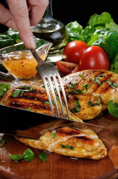 Grilled chicken breast - Photo, Image