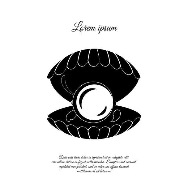  シェル アイコンの真珠 - ベクター画像