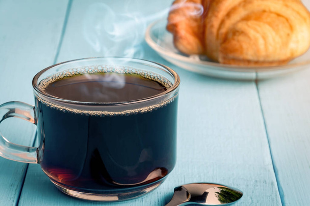 Guten Morgen schwarze Kaffeetasse - Foto, Bild