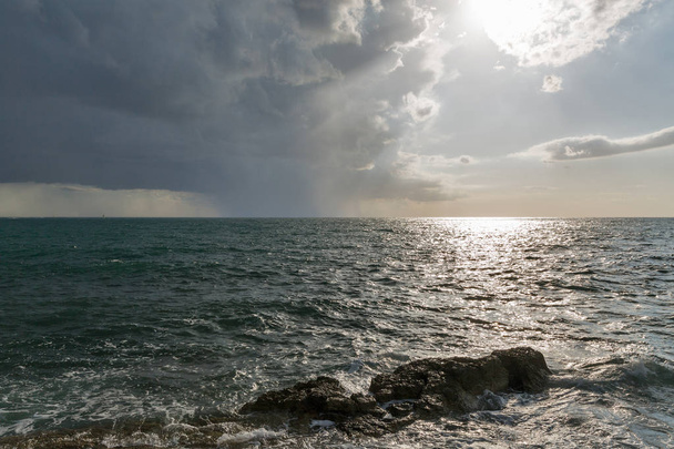 Stormy dramatic seascape in Istria, Croatia. - Fotografie, Obrázek