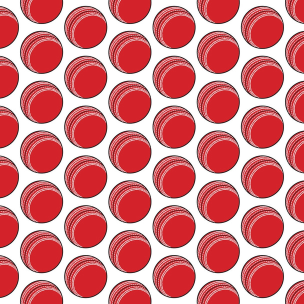 background pattern with cricket ball - Вектор, зображення