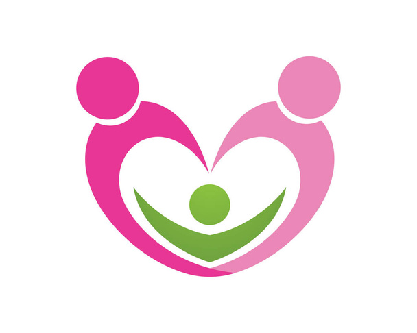 Miłość, Rodzina Logo i symbole szablon wektor ikony aplikacji - Wektor, obraz