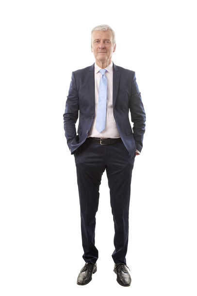 senior businessman standing  - Zdjęcie, obraz
