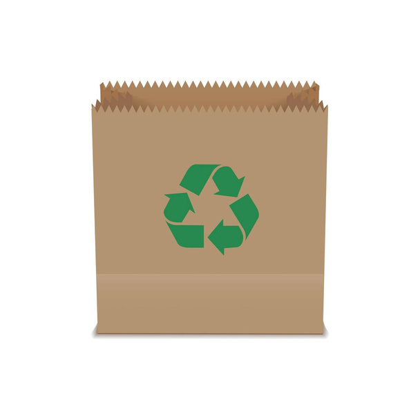 Blank of paper bag for recycle. Vector - Vector, Image