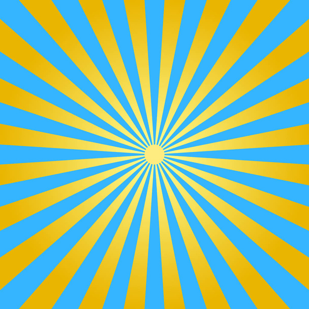 抽象的な黄色と青の光線の背景。ベクトル. - ベクター画像