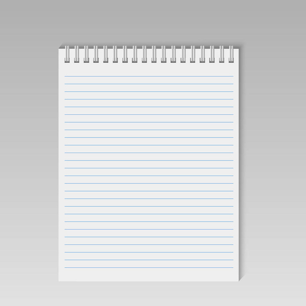 Spiral notepad with lines. Vector - Vector, Image