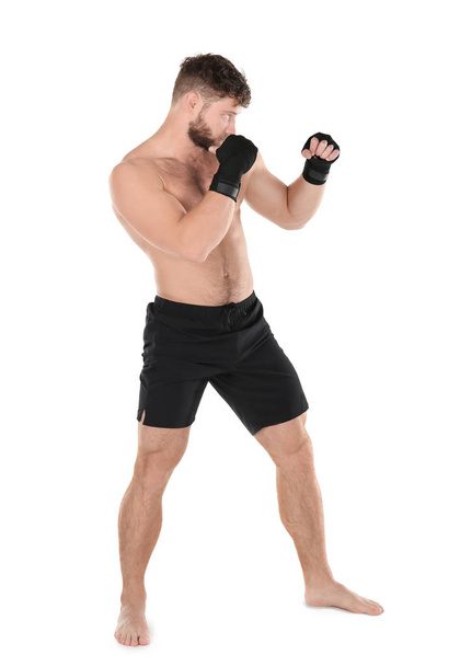 Male boxer on white   - Foto, imagen
