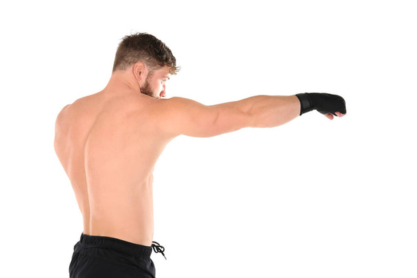 Male boxer on white   - Foto, imagen