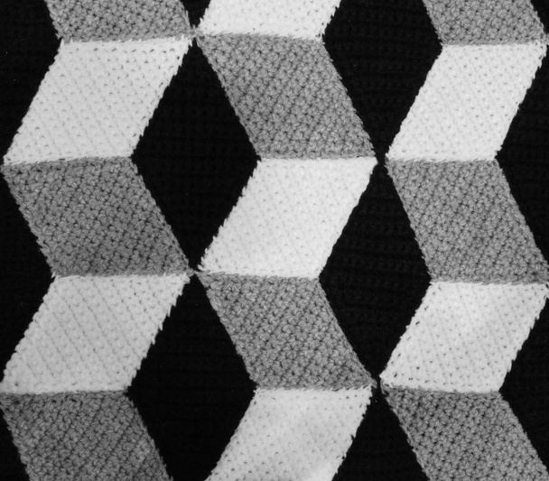 Hintergrund mit schwarz-weißen geometrischen Formen, die aussehen  - Foto, Bild