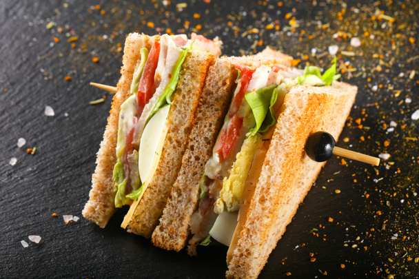 Club Sandwich mit Fleisch - Foto, Bild