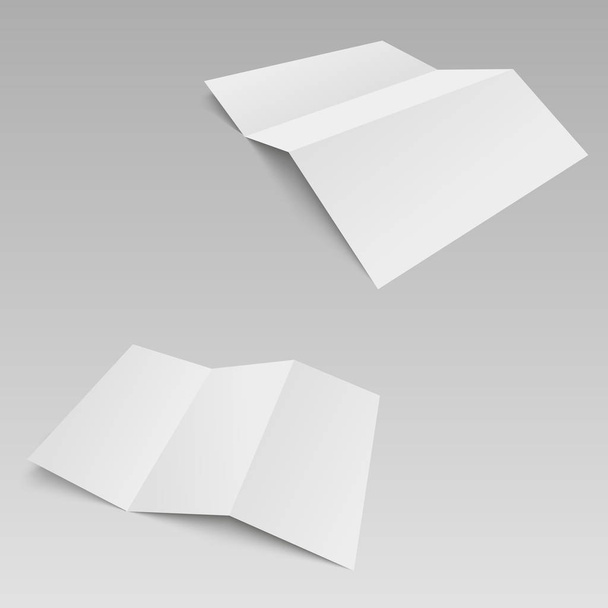 dreifaches weißes Vorlagenpapier. Vektorillustration - Vektor, Bild