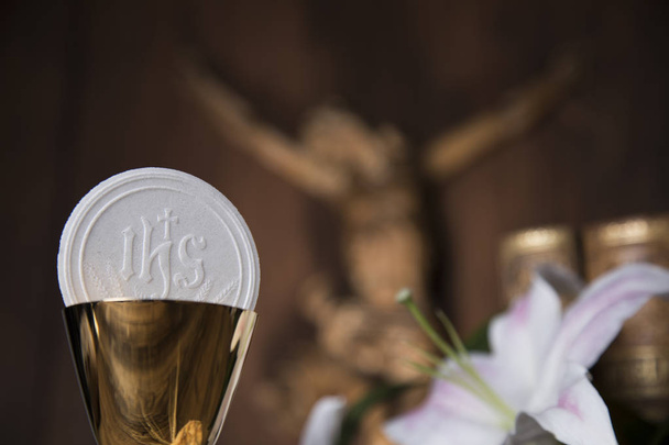 Svátosti přijímání, symbolu eucharistie   - Fotografie, Obrázek