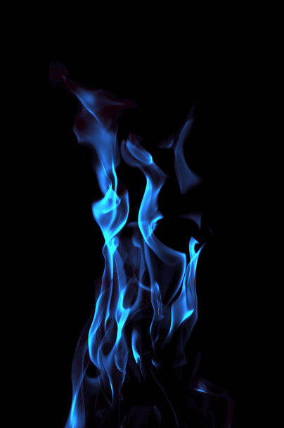 Flame on black background. - Photo, Image