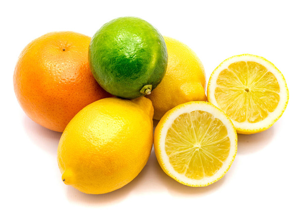 Citrus fruit isolated on white - Photo, Image