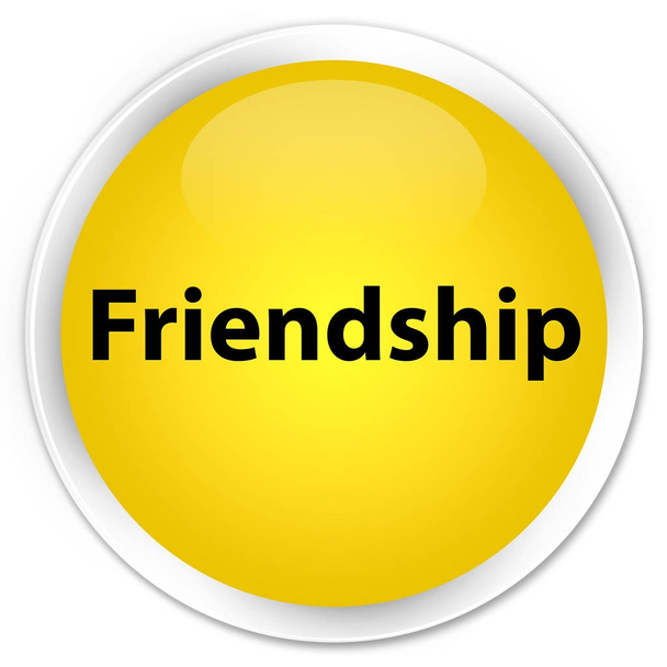 Friendship premium yellow round button - 写真・画像