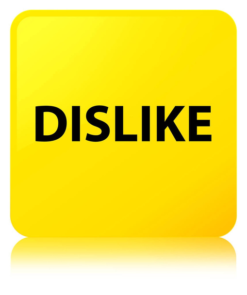 Dislike yellow square button - Photo, Image