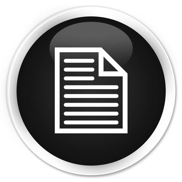 Document page icon premium black round button - Φωτογραφία, εικόνα