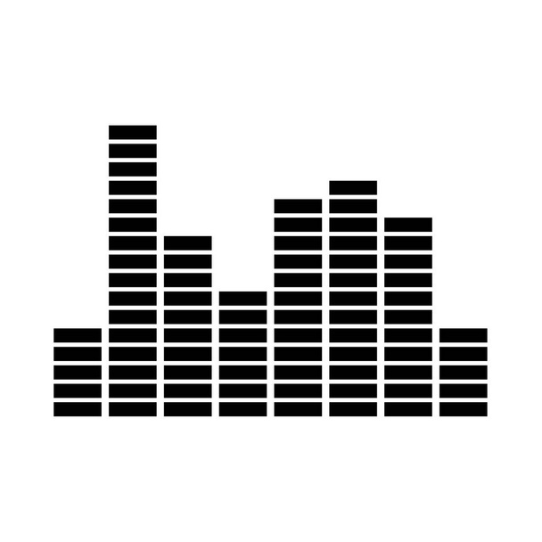 Music equalizer it is black icon . - Vector, Image