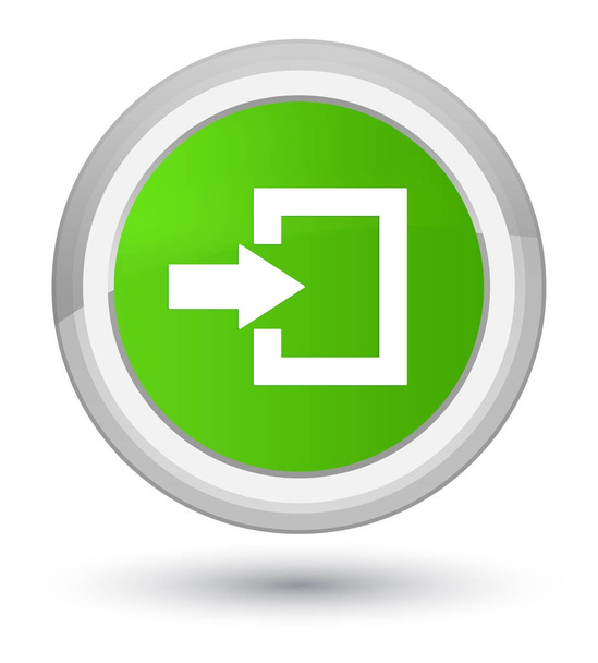 Εικονίδιο προνομιακή μαλακό πράσινο στρογγυλό κουμπί Είσοδος - Φωτογραφία, εικόνα