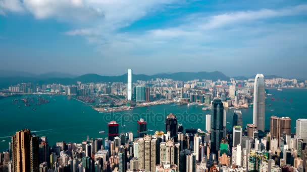 Hong Kong sławny widok - timelapse - Materiał filmowy, wideo