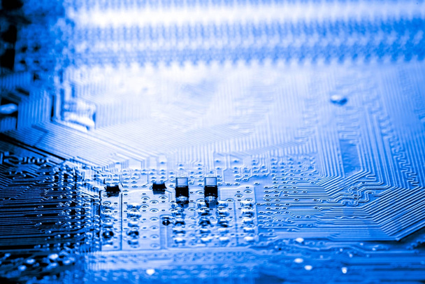 Abstract, Primo piano di circuiti elettronici su Mainboard computer Technology background. (scheda logica, scheda madre cpu, scheda principale, scheda di sistema, mobo
) - Foto, immagini