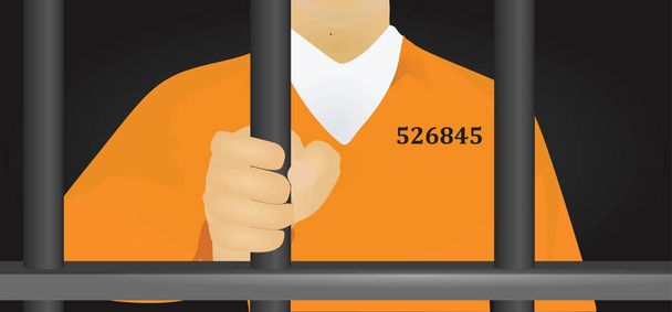 В'язень у помаранчевій формі
 - Вектор, зображення