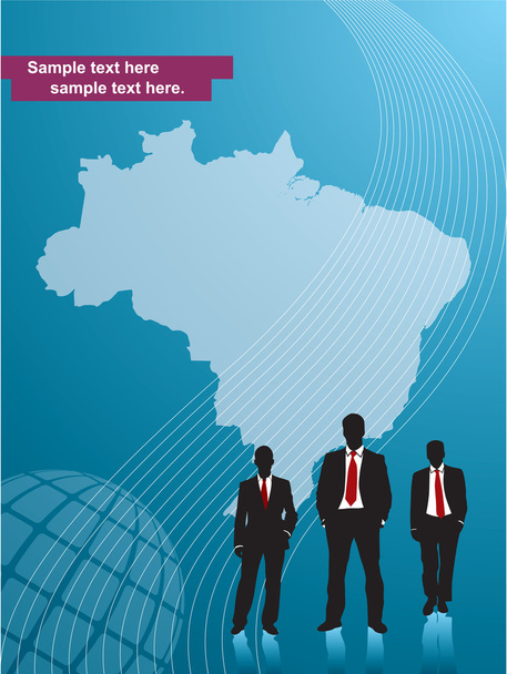 Business brazil and background blue - Vector, afbeelding