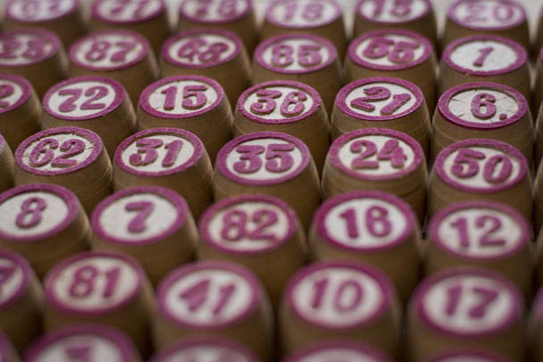 Tabletop old lotto game. Bingo. - Photo, Image