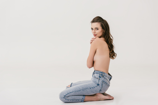 topless girl in jeans - Fotografie, Obrázek