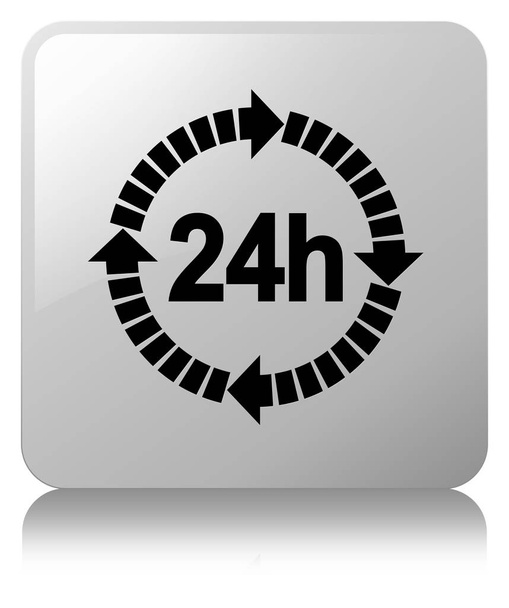 24 horas icono de entrega blanco botón cuadrado
 - Foto, imagen