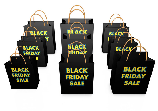 Μαύρη Παρασκευή τσάντες για ψώνια - Φωτογραφία, εικόνα