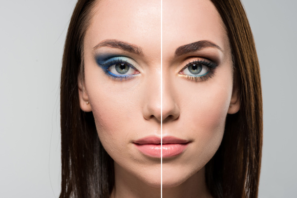 woman with different makeup - Foto, afbeelding