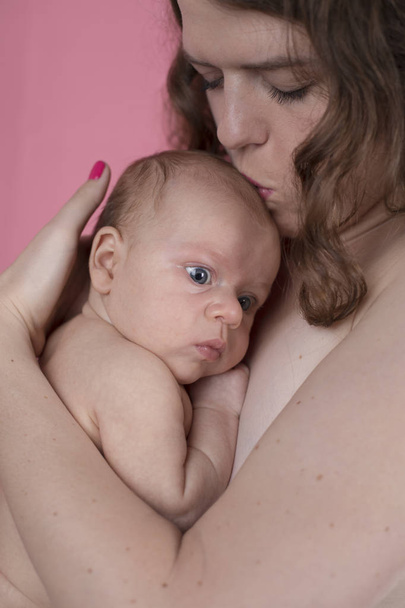 Retrato bonito de mãe e bebê
 - Foto, Imagem