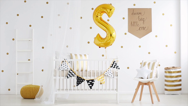 Fully furnished baby room - Footage, Video