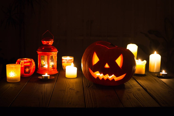 Halloween Pumpkin Lantern - Valokuva, kuva