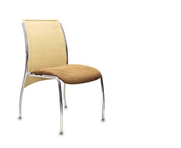 The office chair from beige cloth. Isolated - Foto, immagini