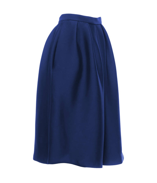 dark blue long skirt on a white background - Photo, Image