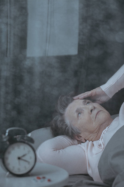Older woman suffering from insomnia - Foto, immagini