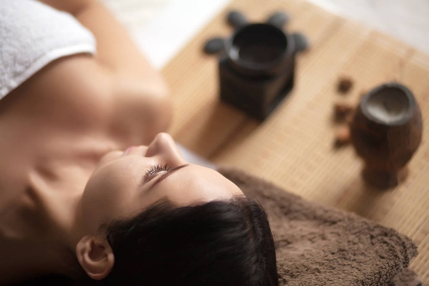 Spa Woman. Beautiful Woman Relaxing in Spa Salon. High quality i - Photo, Image