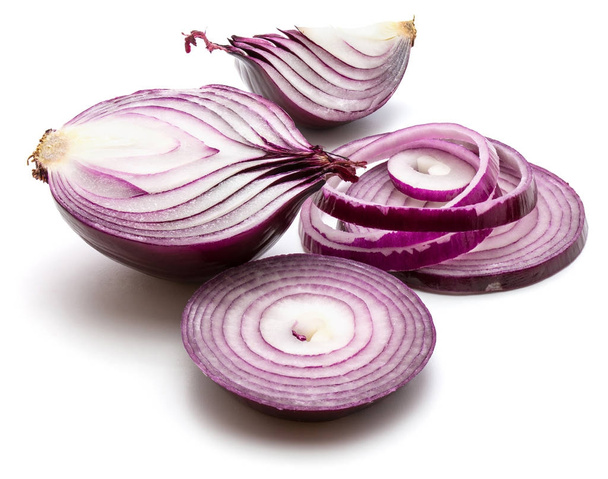 Red Onion isolated on white - Foto, Imagen