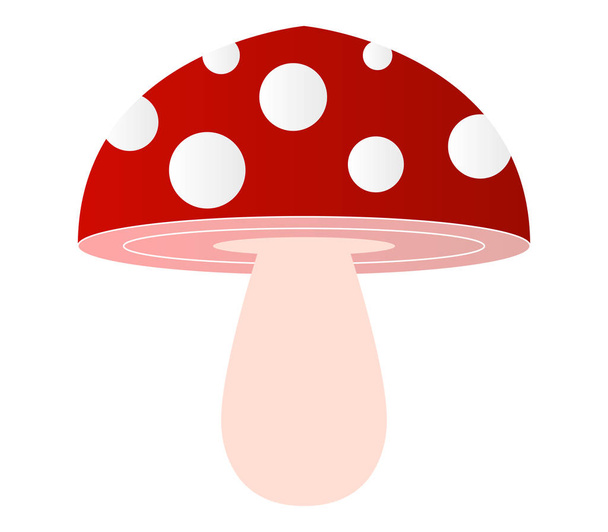 иконка гриба на белом фоне - Вектор,изображение
