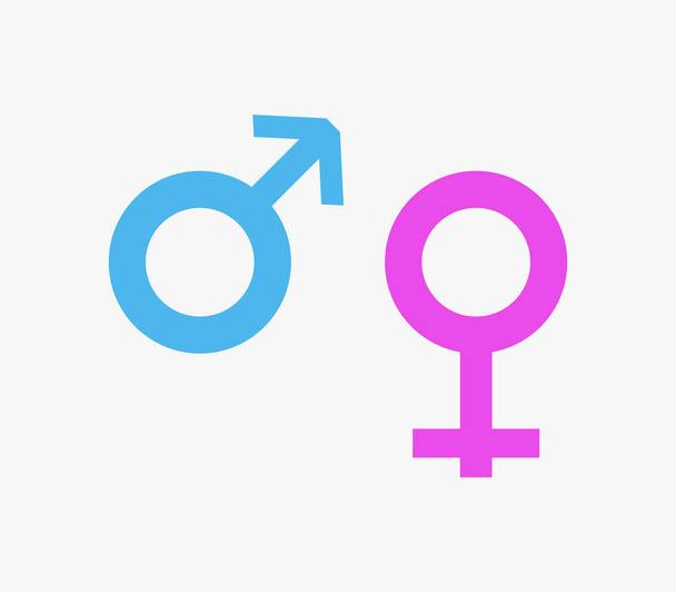 Gender-Symbol auf weißem Hintergrund - Vektor, Bild